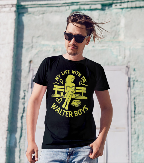 My Life With The Walter Boys Book Reader On Park Bench T-Shirt