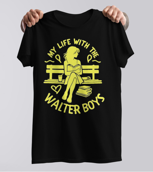My Life With The Walter Boys Book Reader On Park Bench T-Shirt