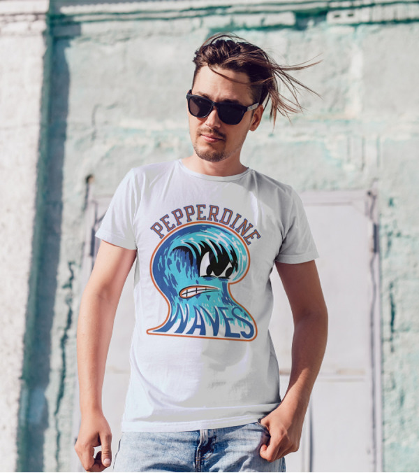 Pepperdine Waves Vintage Angry Wave T-Shirt