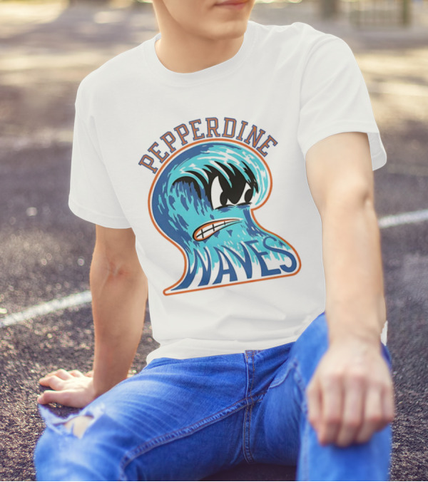 Pepperdine Waves Vintage Angry Wave T-Shirt