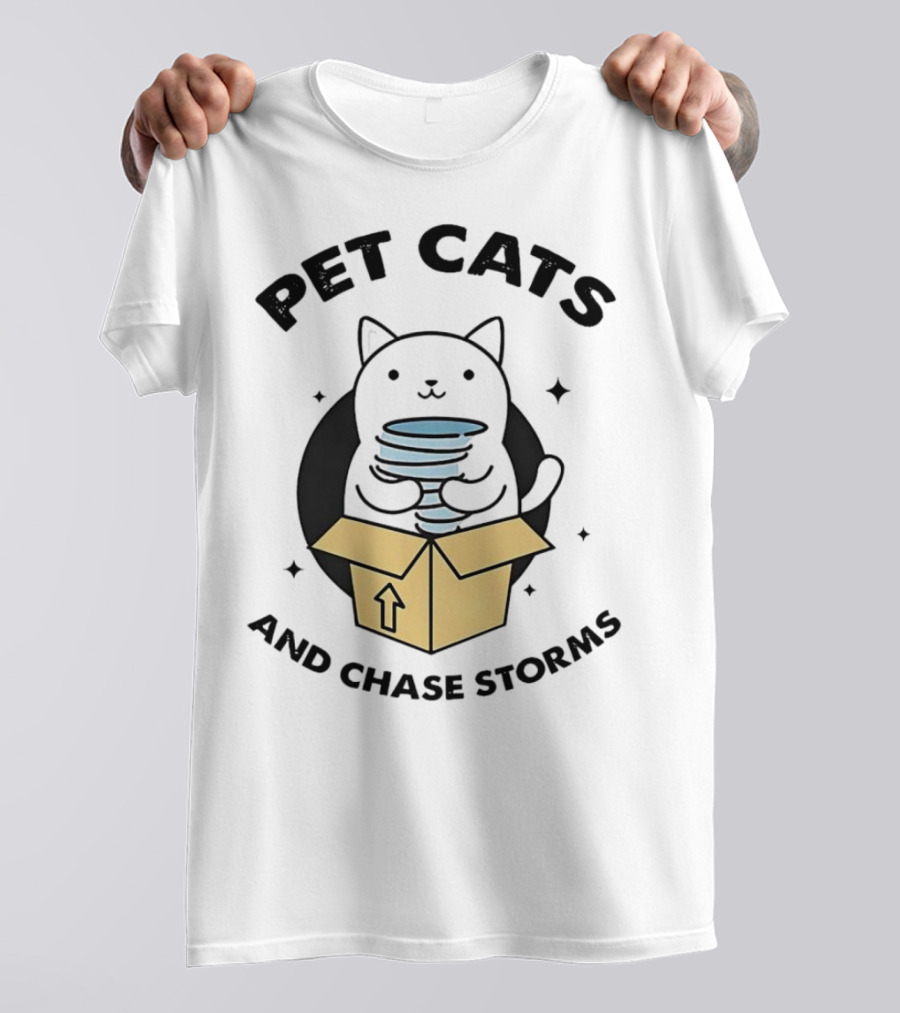 PET CATS AND CHASE STORMS BOX OF CAT TORNADOES T-Shirt