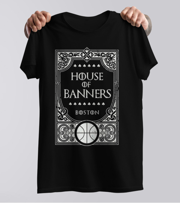 Boston House Of Banners Basketball Emblem T-Shirt