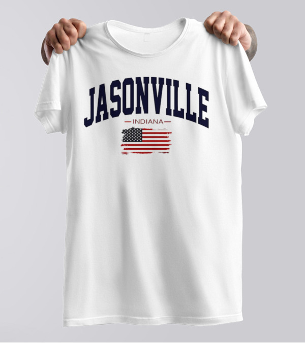 Jasonville Indiana USA Flag T-Shirt