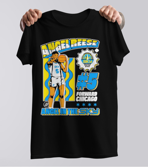 Angel Reese #5 Forward Chicago Sky Angel In The Sky T-Shirt