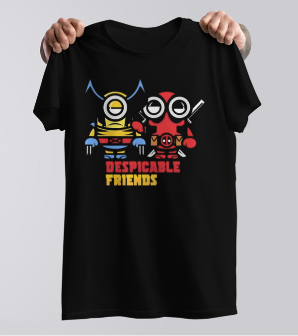 Despicable Friends Minions Wolverine And Deadpool T-Shirt