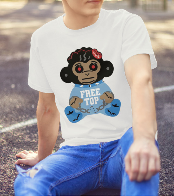 Never Broke Again Free Top Baby Monkey Character Chains T-Shirt