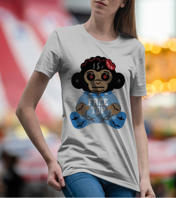 Never Broke Again Free Top Baby Monkey Character Chains T-Shirt