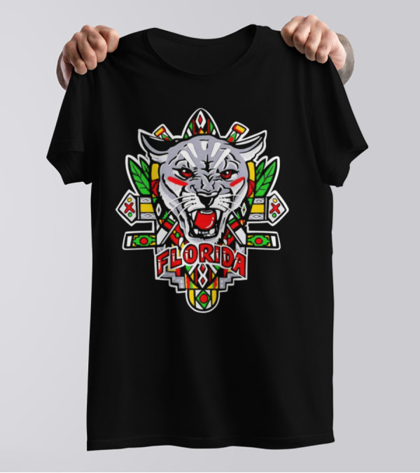 Florida Panthers Juneteenth African Tribal Emblem T-Shirt