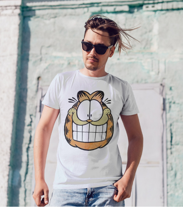 Garfield Big Face Classic Retro Comic Cat T-Shirt