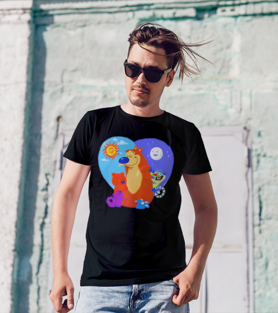 Bear In The Big Blue House Muppet History With Sun And Moon Characters T-Shirt