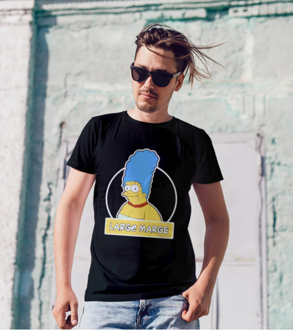 Justin Danger Nunley Large Marge Blue Hair Red Necklace Yellow Skin T-Shirt
