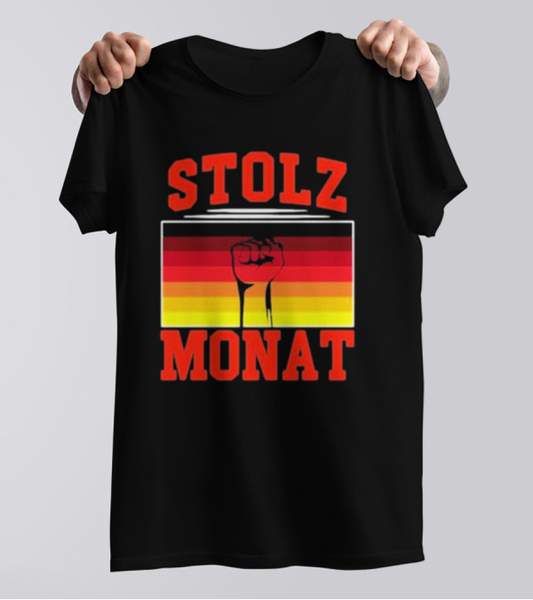 Stolz Monat Fist With German Flag Colors T-Shirt
