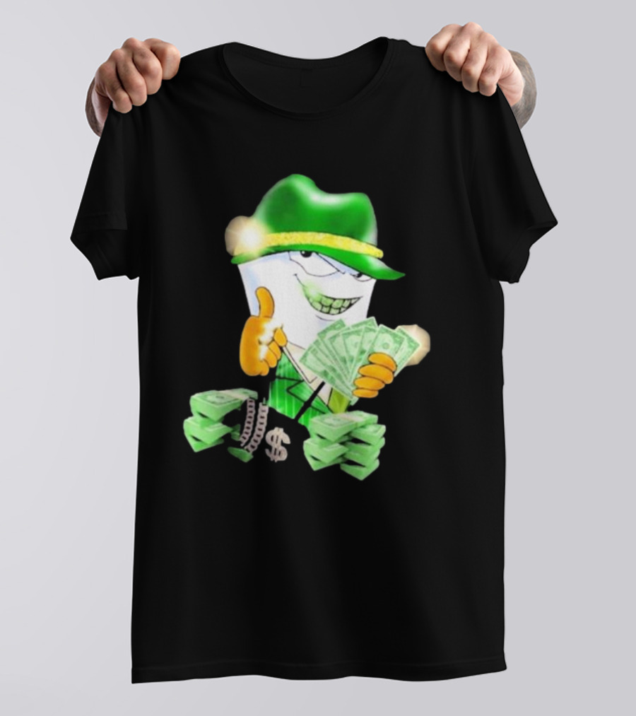 Thug Shake Money Master Shake With Cash And Green Hat T-Shirt