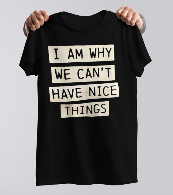 I Am Why We Can’t Have Nice Things Taylor Swift Inspired Phrase T-Shirt