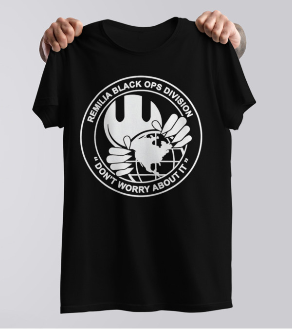 Remilia Black Ops Division Globe Emblem Don't Worry About It T-Shirt