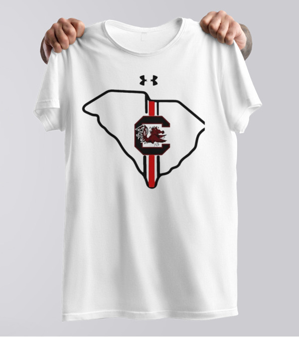 South Carolina Gamecocks Map Outline Under Armour T-Shirt