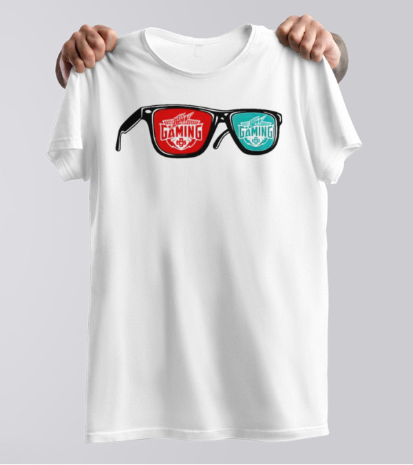 Gaming Spectacles Mtn Dew Red Blue Vibes T-Shirt