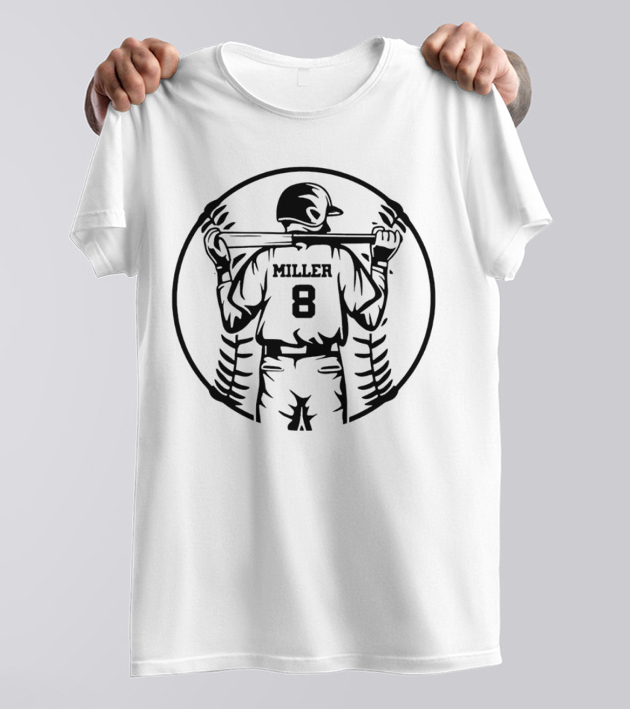 Miller 8 Baseball Player Jersey T-Shirt