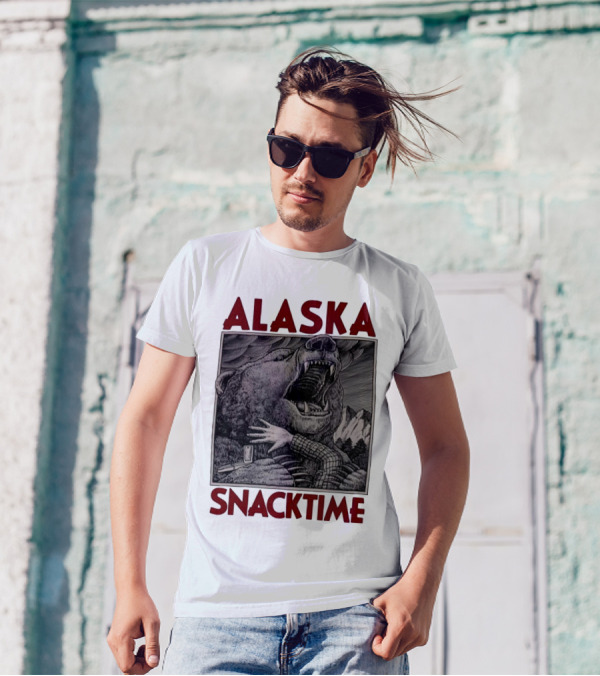 ALASKA SNACKTIME Bear Art By Ray Troll T-Shirt