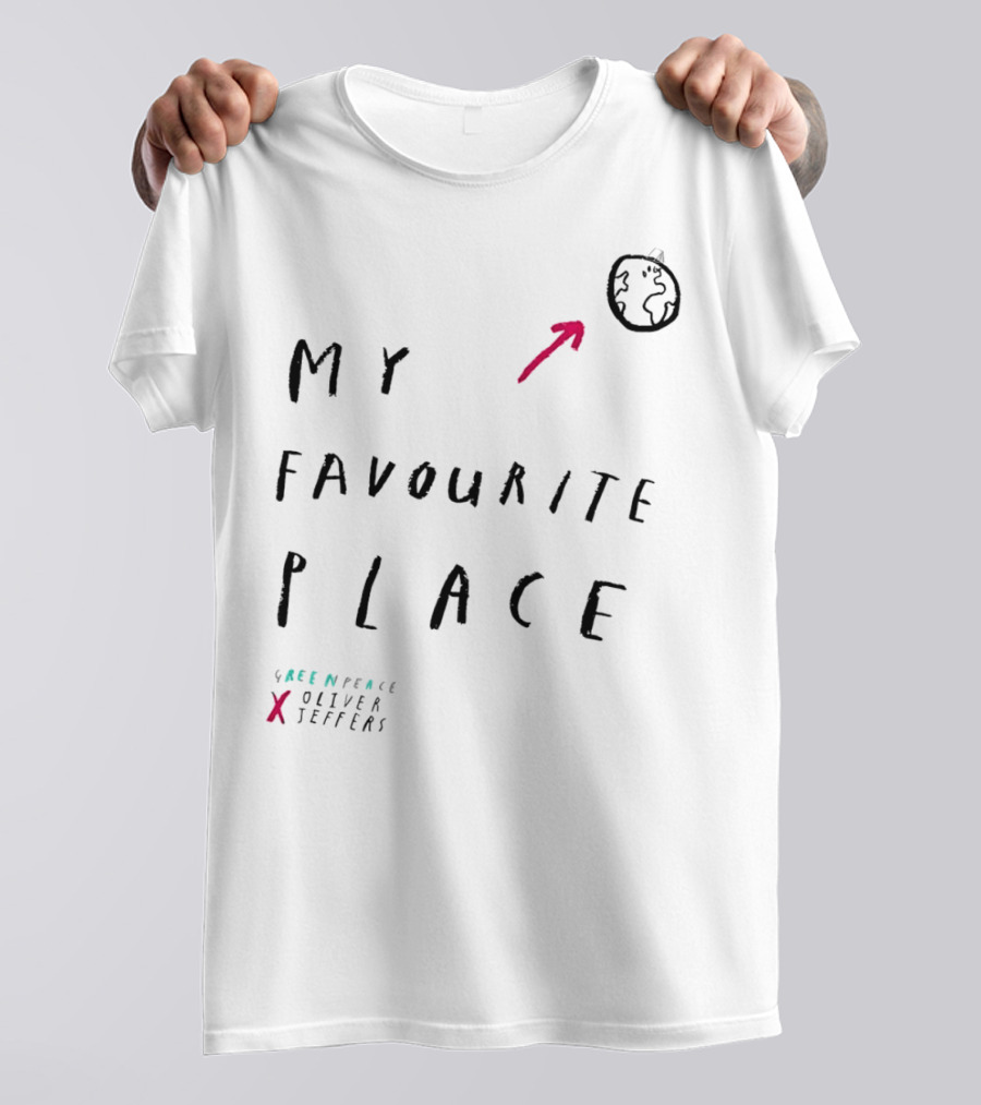 My Favourite Place Earth Greenpeace Oliver Jeffers T-Shirt