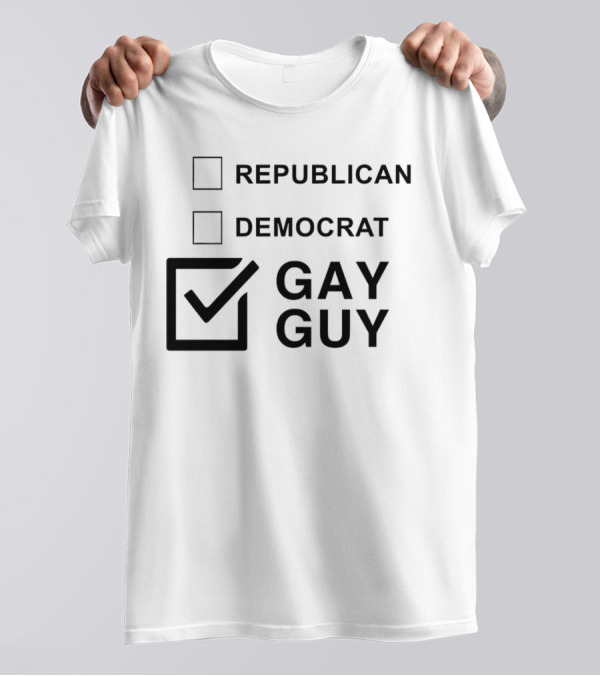 Republican Democrat Gay Guy Checkboxes T-Shirt