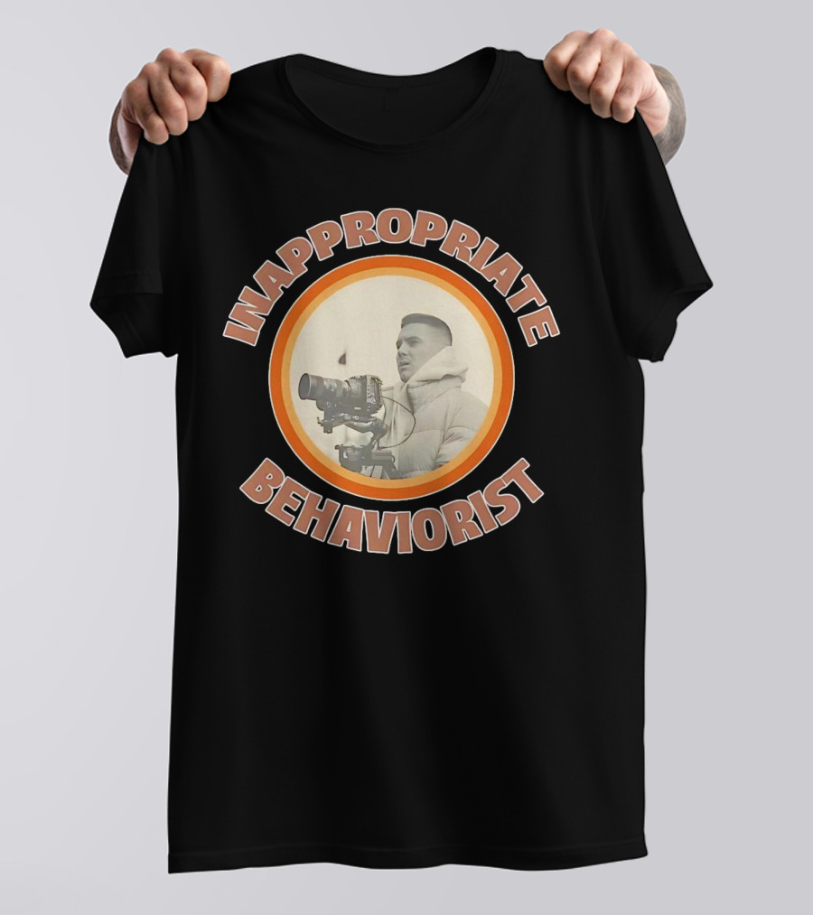 Inappropriate Behaviorist Vintage Camera Circle T-Shirt