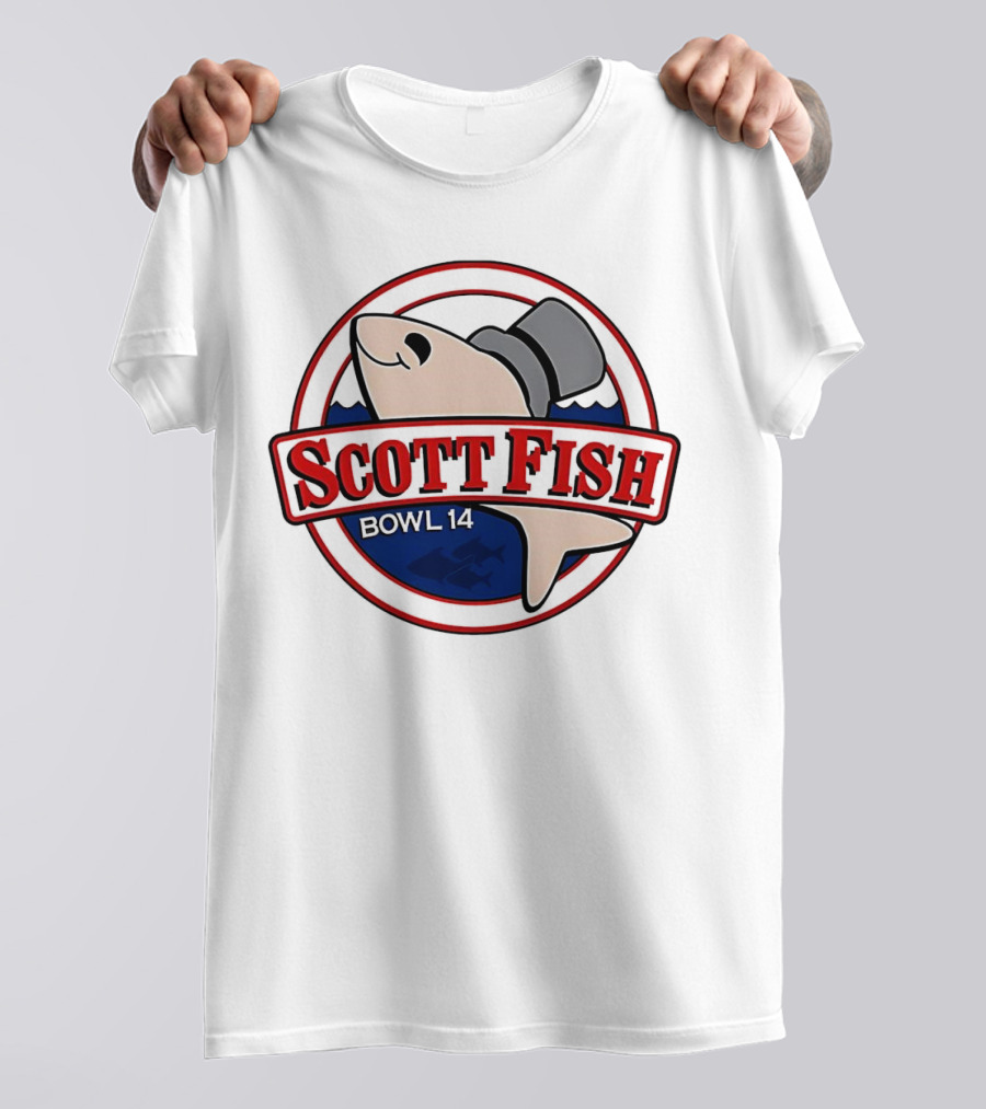 Scott Fish Bowl 14 Shark With Top Hat T-Shirt