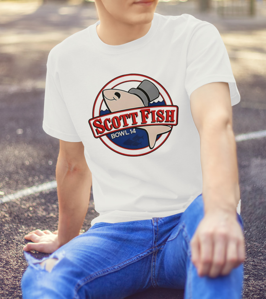 Scott Fish Bowl 14 Shark With Top Hat T-Shirt
