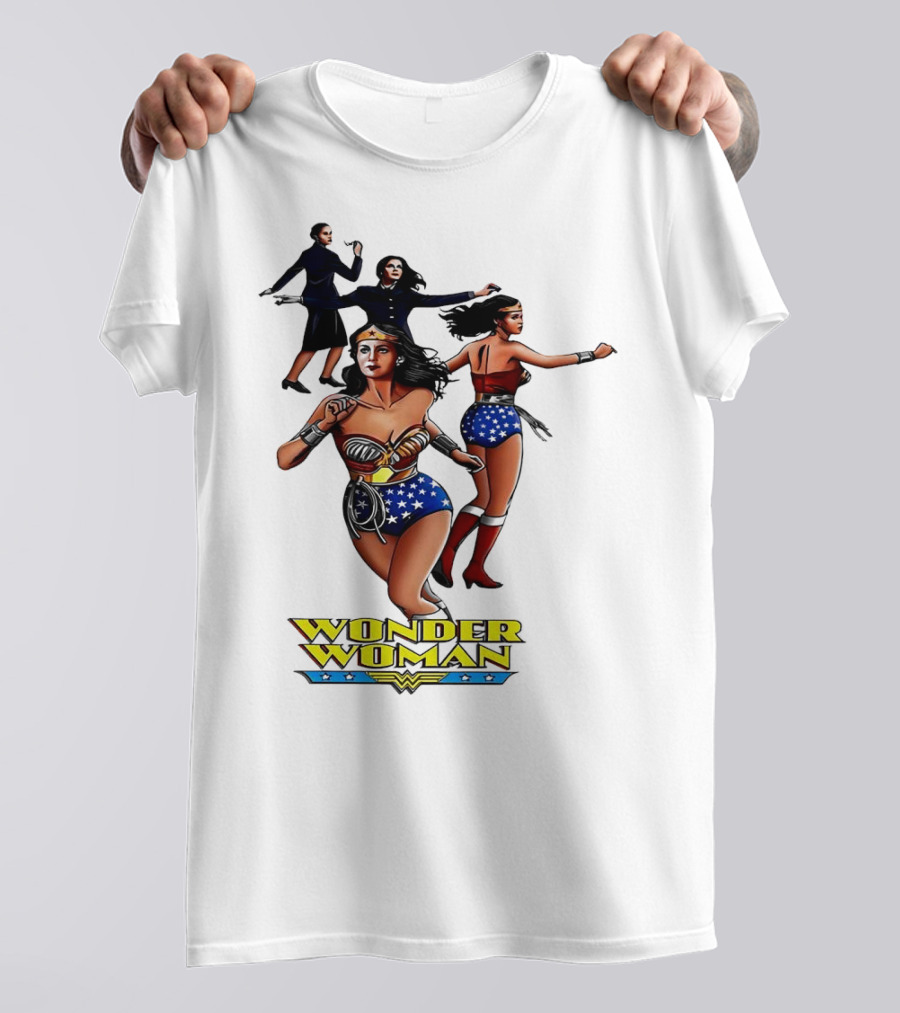 Wonder Woman Classic Logo Comic Character Poses T-Shirt