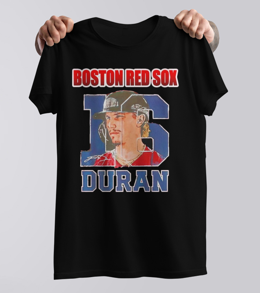 Boston Red Sox Jarren Duran 16 Portrait Patch T-Shirt