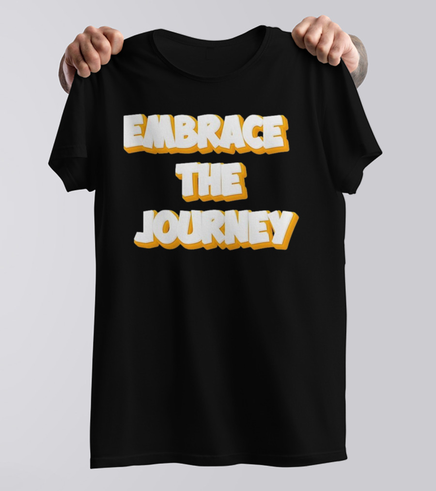 EMBRACE THE JOURNEY White And Yellow T-Shirt