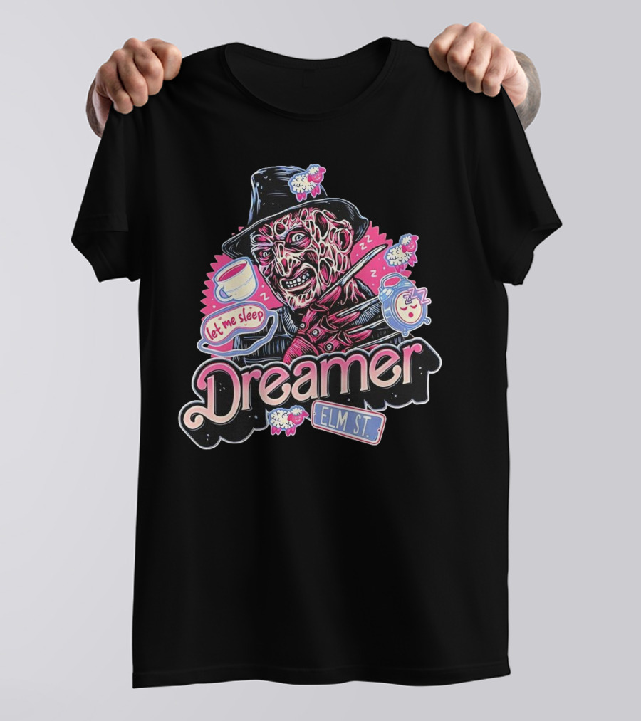 Freddy Krueger Dreamer Let Me Sleep Elm St T-Shirt