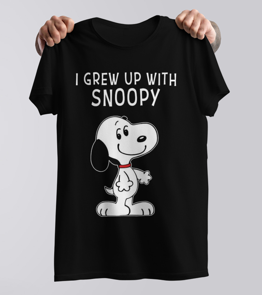 I Grew Up With Snoopy Peanuts Character Nostalgic Fun T-Shirt