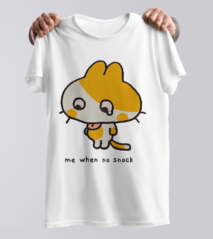 Liliuhms Me When No Snack Cat Cute Character T-Shirt