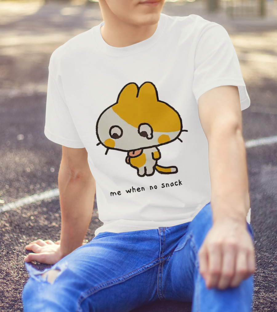 Liliuhms Me When No Snack Cat Cute Character T-Shirt