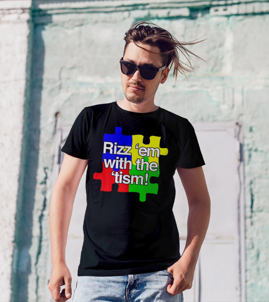 Rizz 'em With The ’Tism Puzzle Pieces T-Shirt