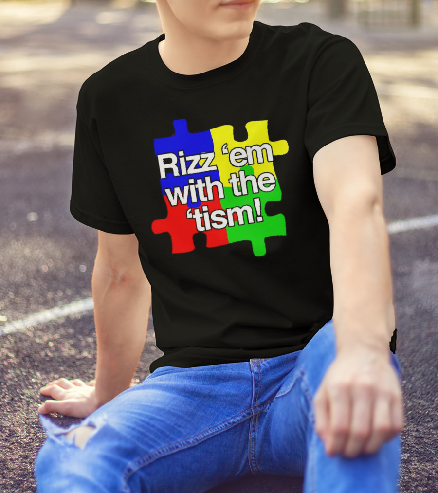 Rizz 'em With The ’Tism Puzzle Pieces T-Shirt