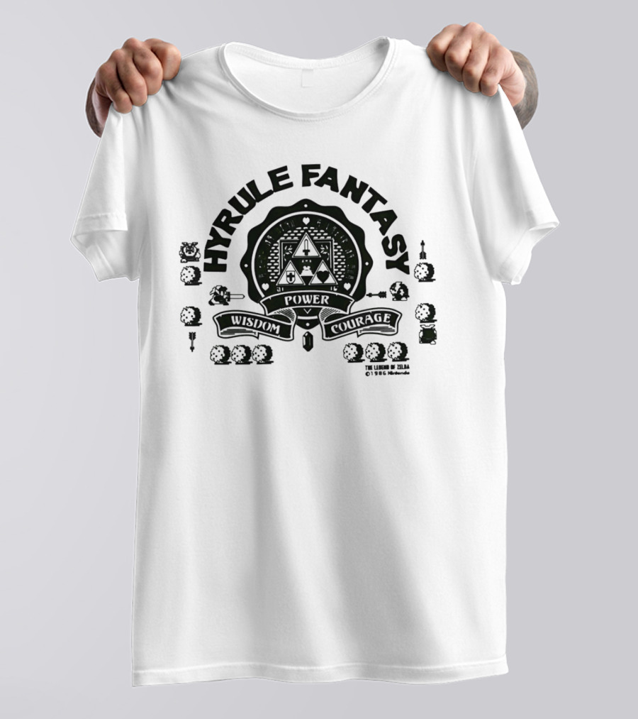 Hyrule Fantasy The Legend Of Zelda Wisdom Power Courage T-Shirt