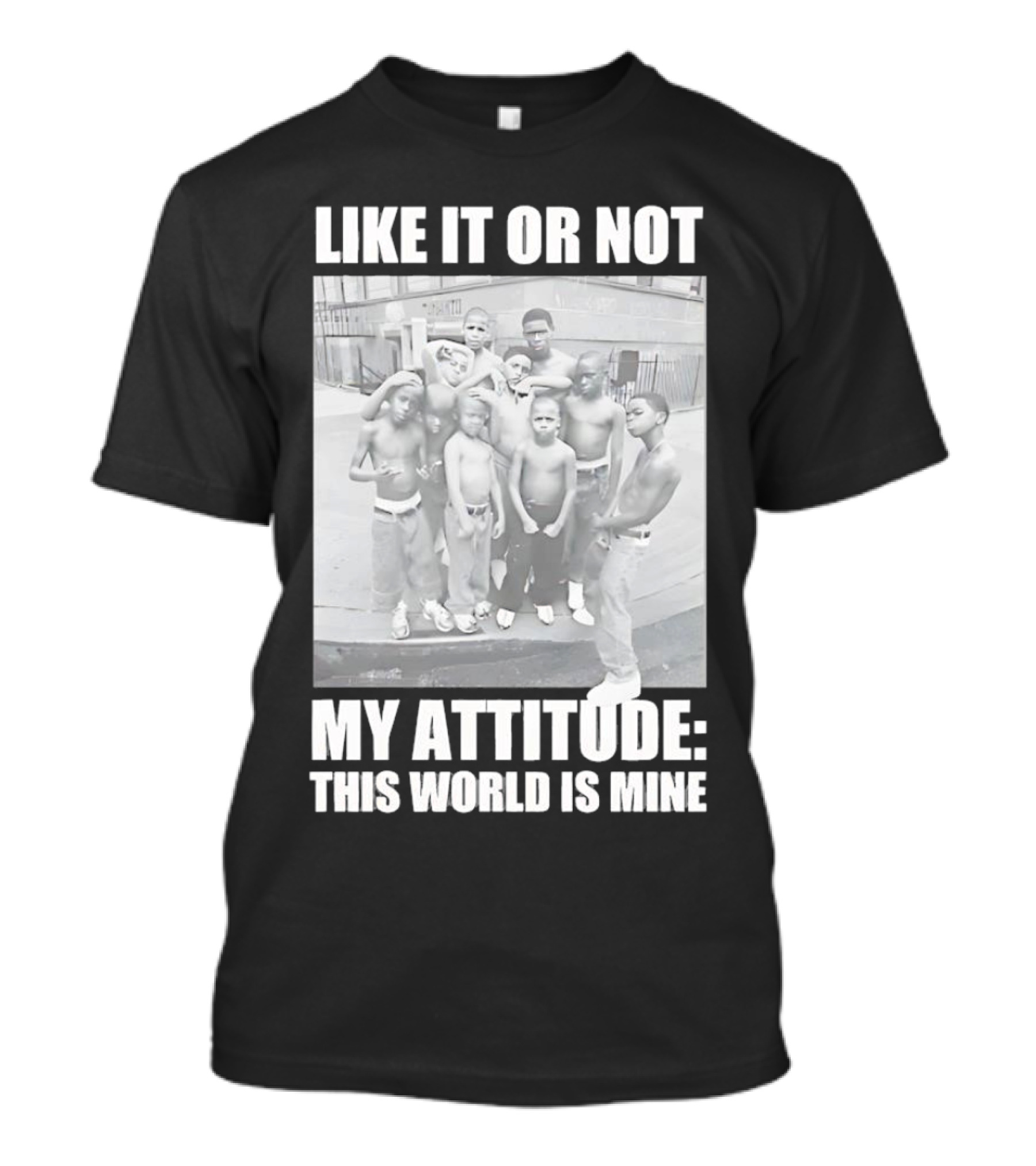 LIKE IT OR NOT MY ATTITUDE THIS WORLD IS MINE T-Shirt