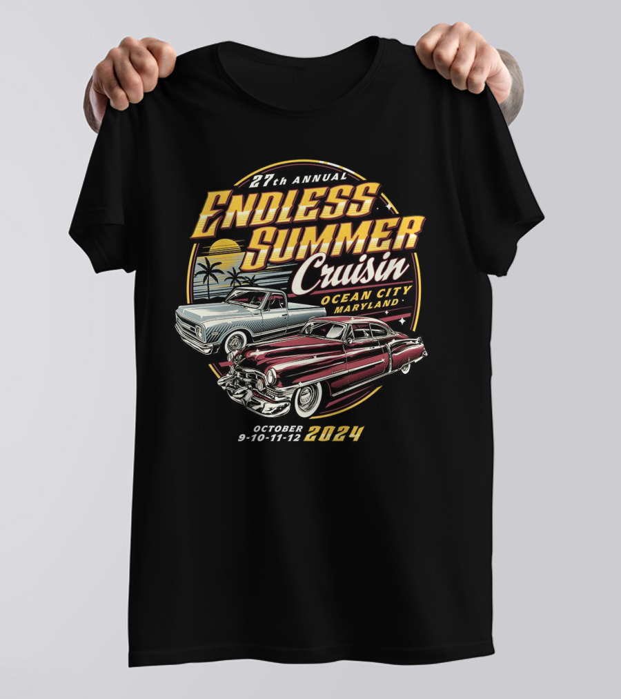 27th Annual Endless Summer Cruisin Ocean City Maryland October 9-10-11-12 T-Shirt