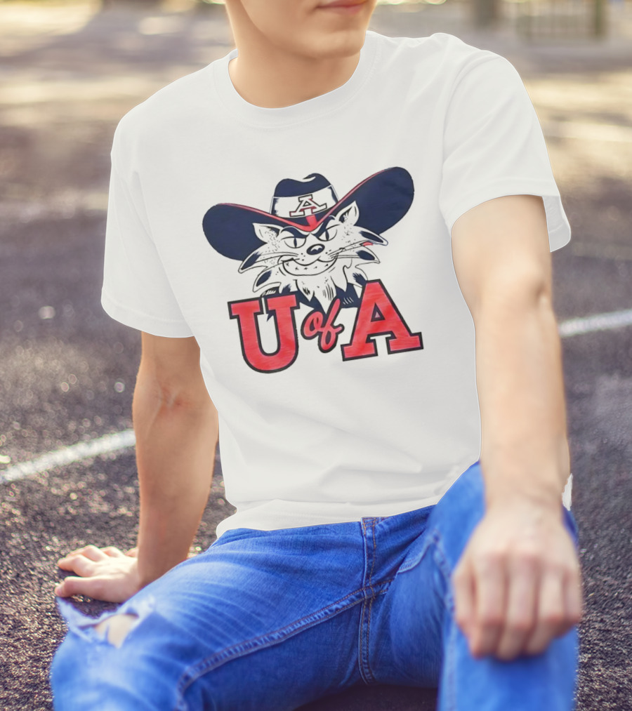 Arizona Wildcats U Of A Mascot Cowboy Hat T-Shirt