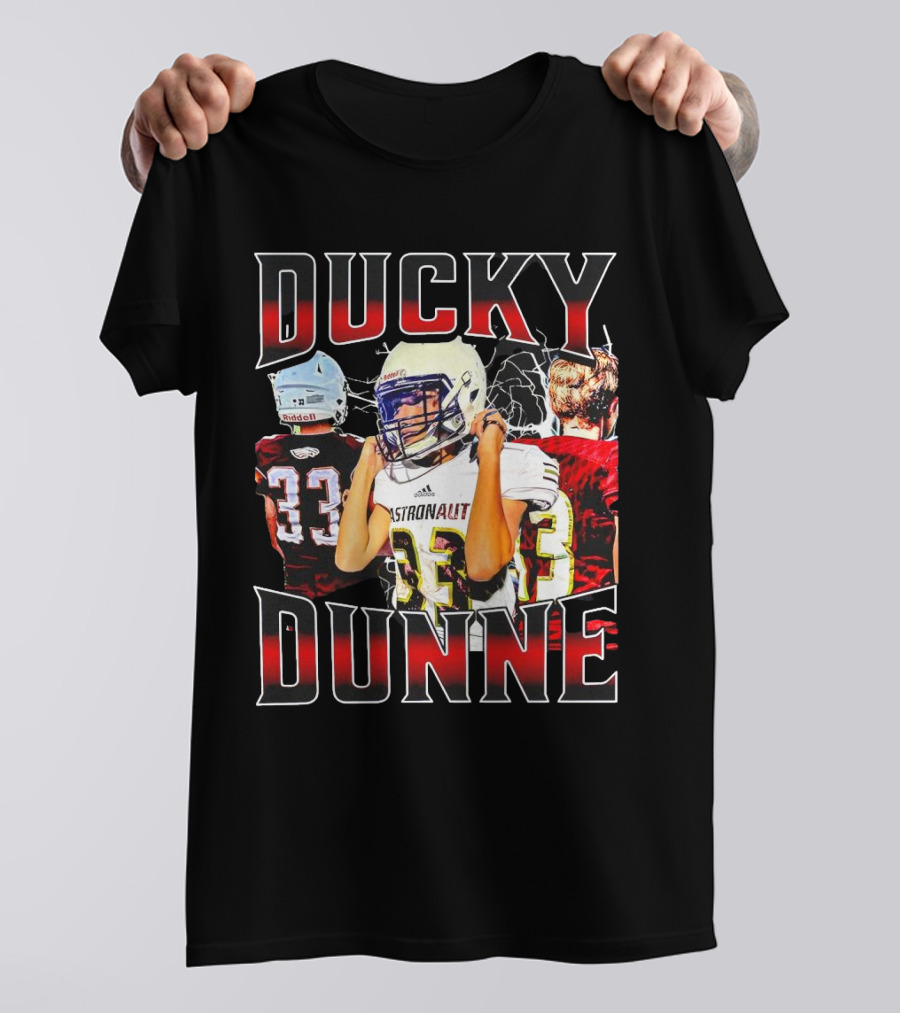 Ducky Dunne Astronaut 33 Football Player T-Shirt