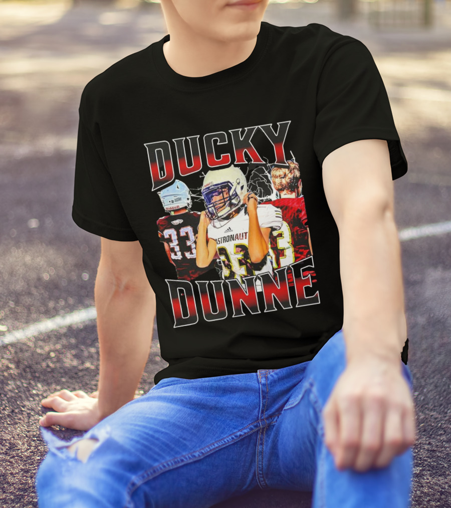 Ducky Dunne Astronaut 33 Football Player T-Shirt