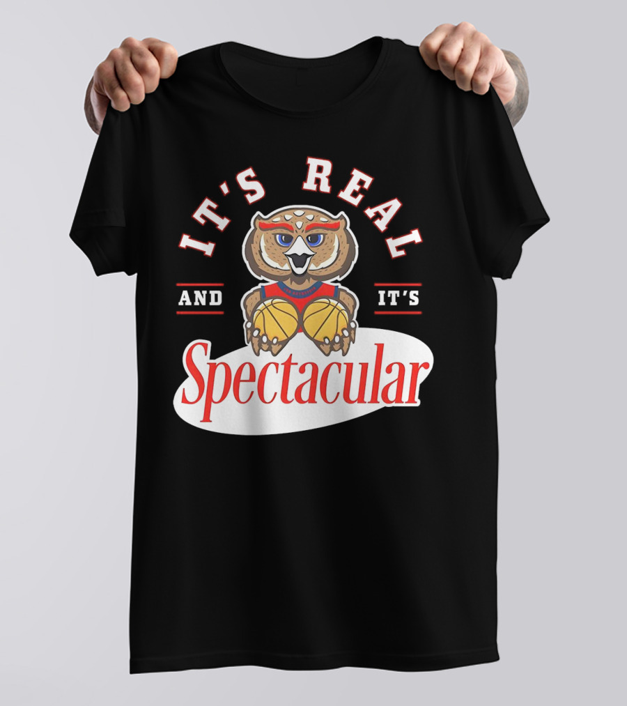It's Real And It's Spectacular Florida Atlantic Owls Mascot T-Shirt