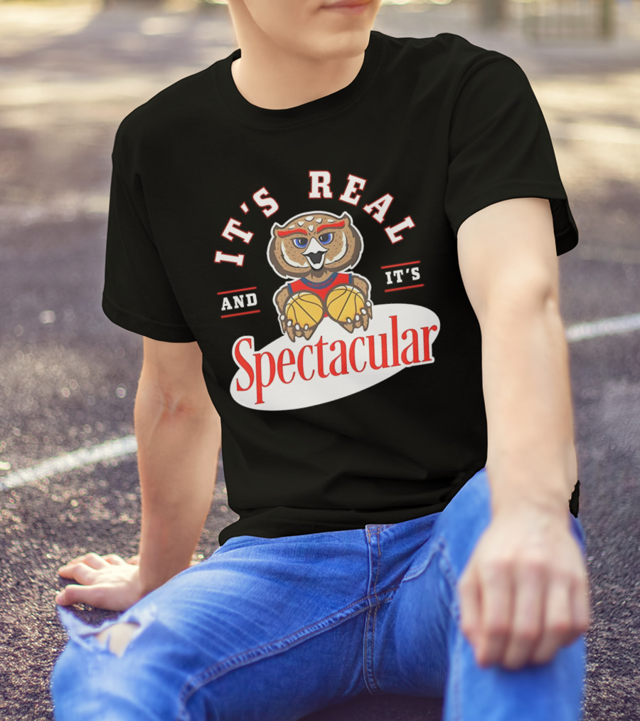 It's Real And It's Spectacular Florida Atlantic Owls Mascot T-Shirt