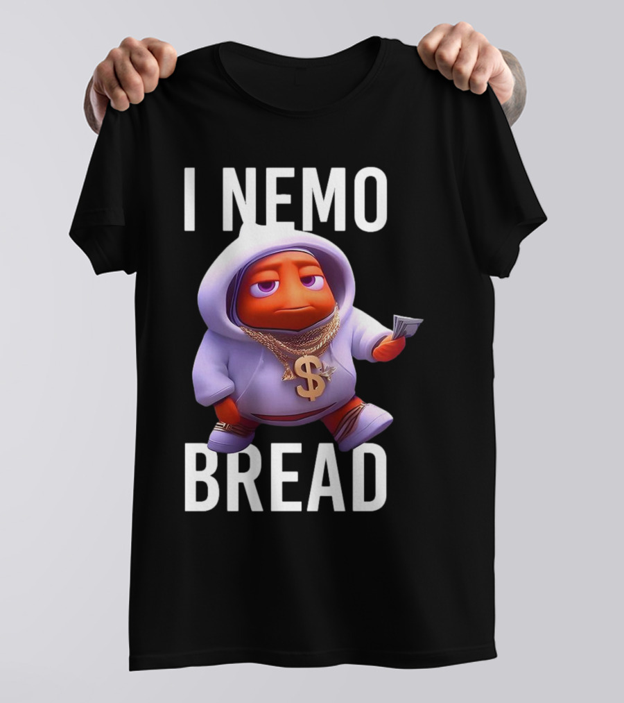 I Nemo Bread Cartoon Parody With Blinged-Out Fish In T-Shirt