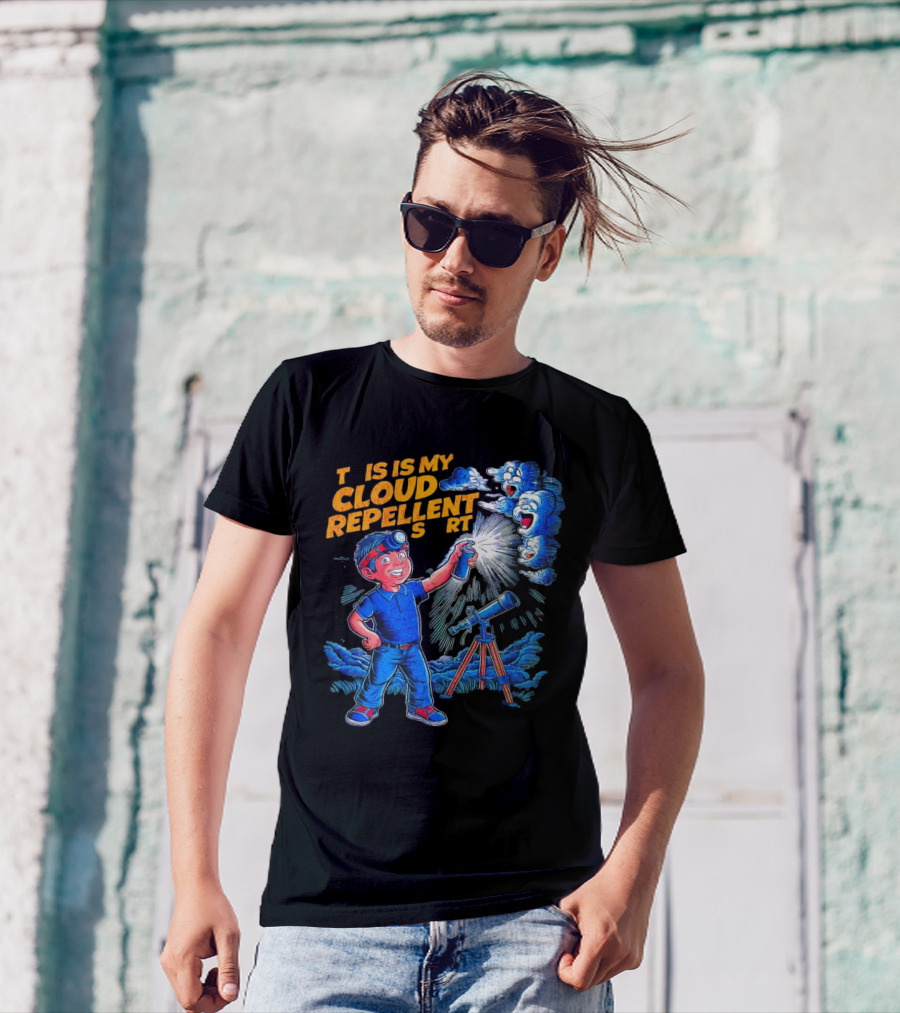 Funny Stargazing With Cloud Repellent Spray And Telescope T-Shirt