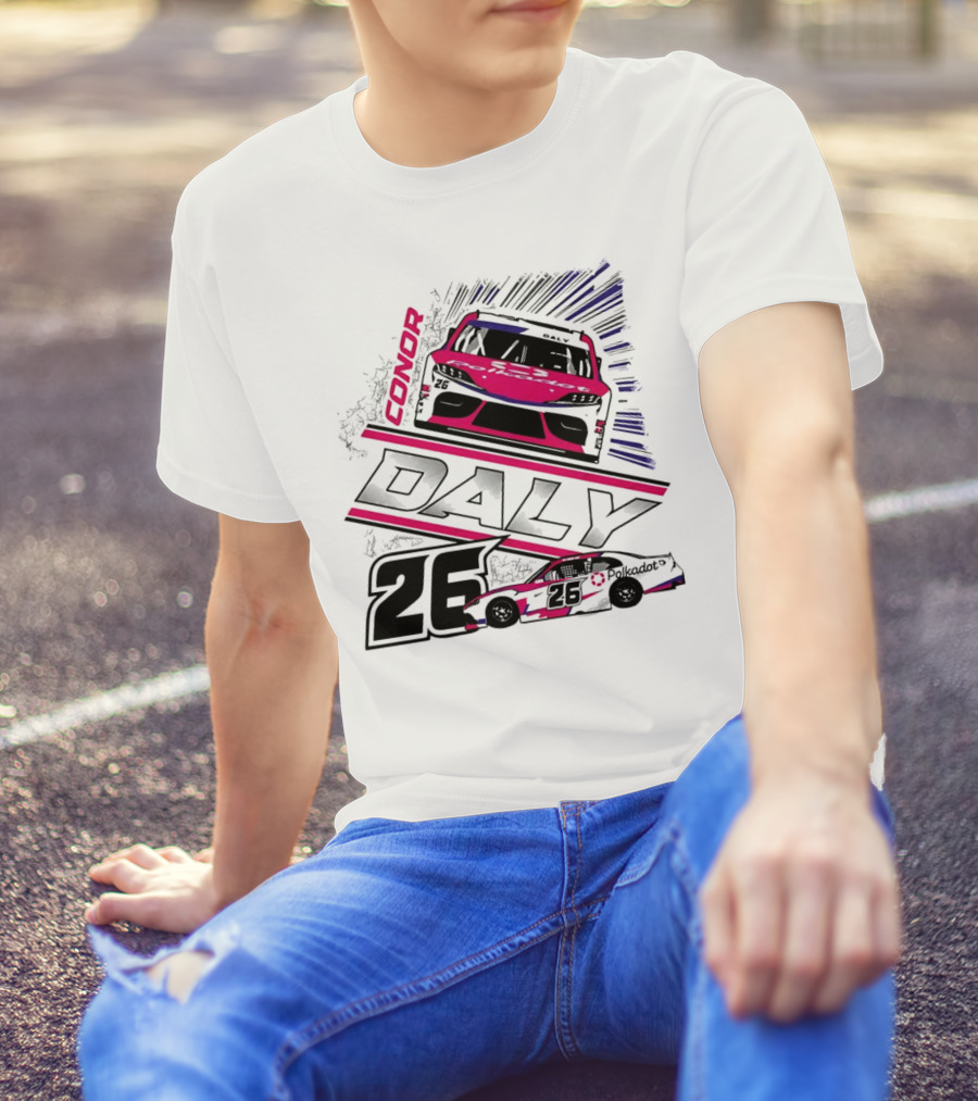 Conor Daly 26 Polkadot Racing Car T-Shirt