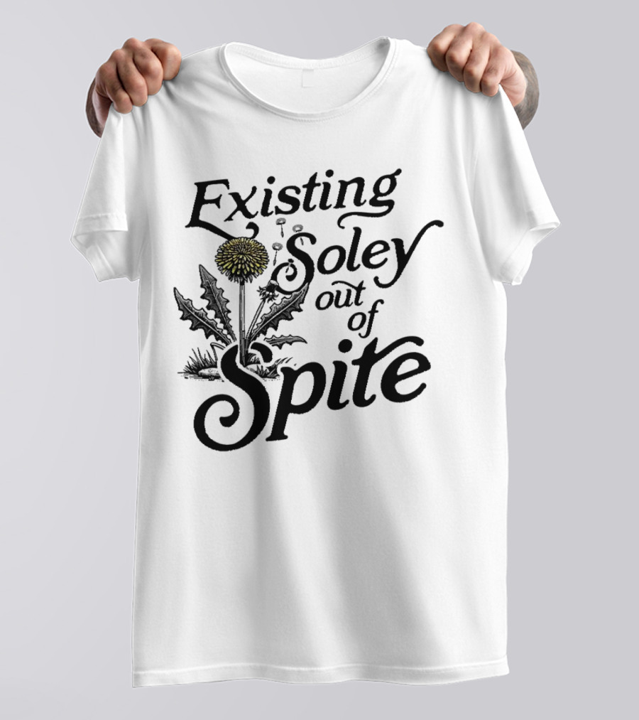 Existing Soley Out Of Spite Dandelion Motif T-Shirt