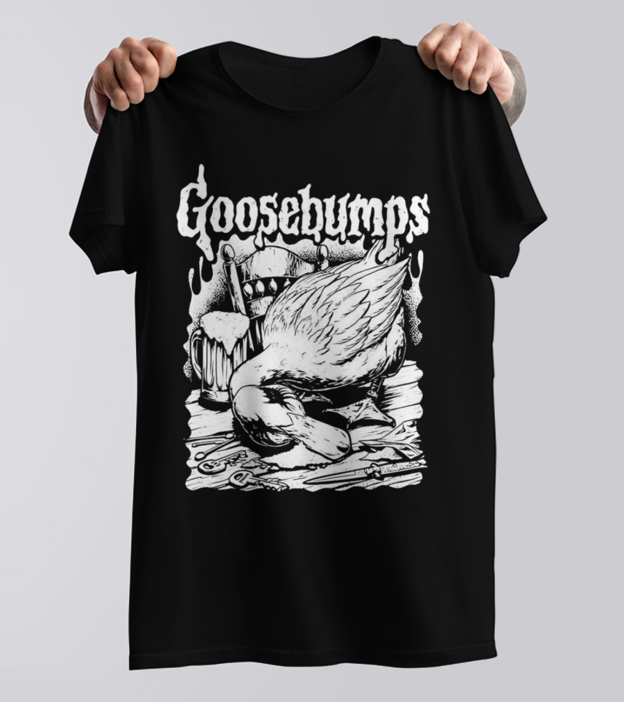 Goosebumps Goose With Thrown Chair And Mug T-Shirt